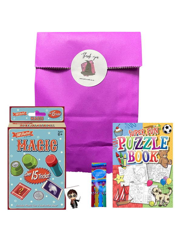 Wizard Paper Party Bag with Fillers, Party Favour, Party Bag ideas, Pre-filled Party Bags, Party Bags for Kids, Children's party Bags, Toy